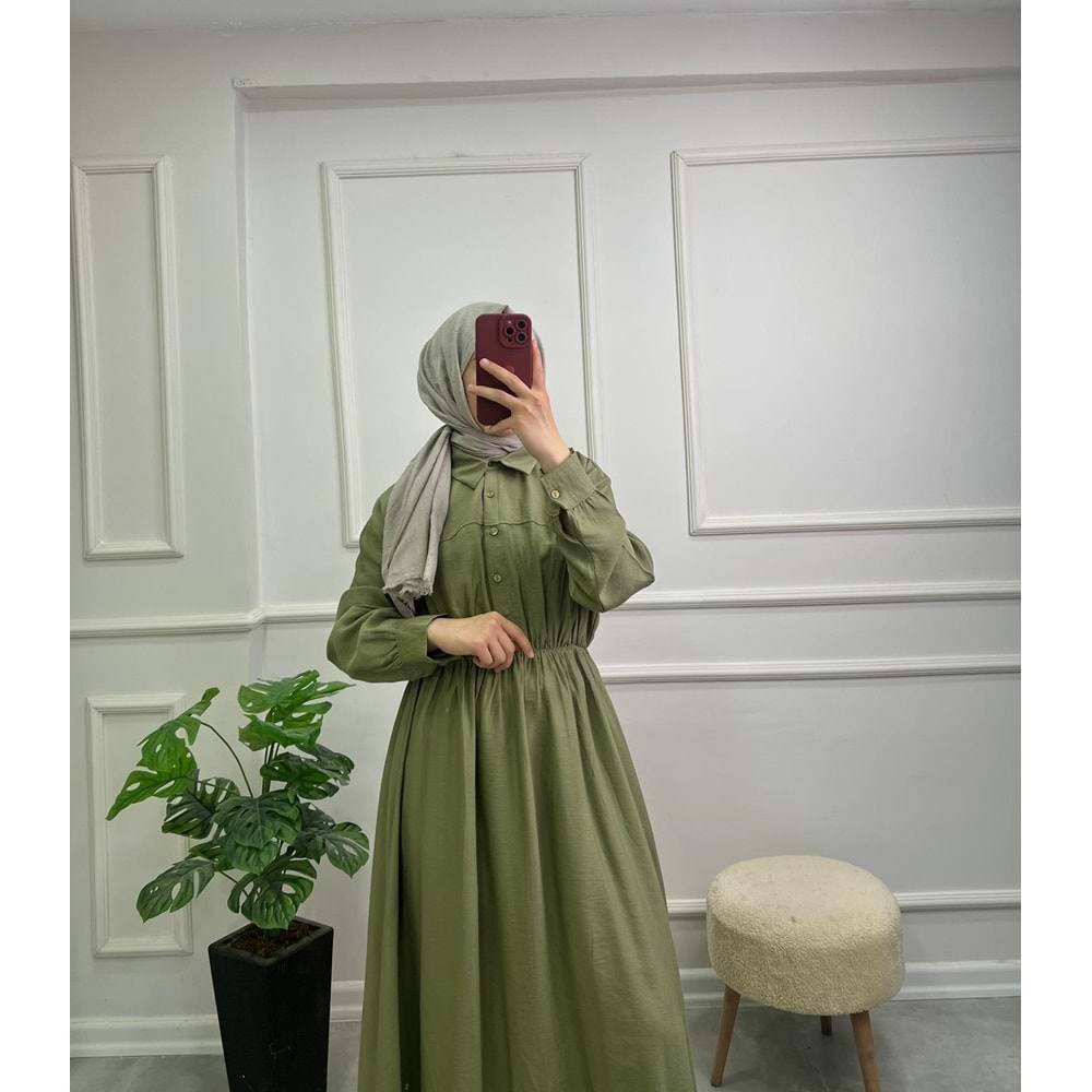 4078 ASES YARIM PATLI ELBİSE