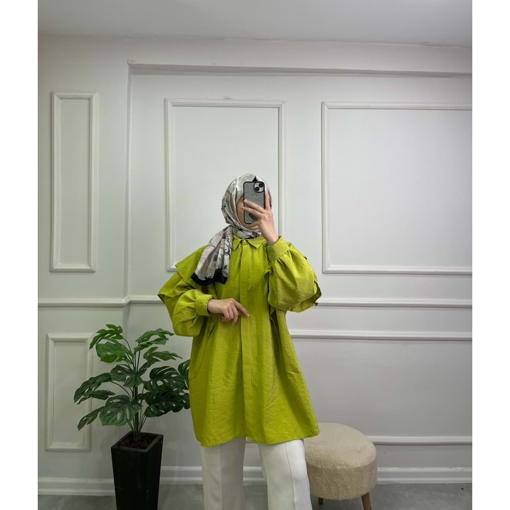 4146 KOLU FIRFIRLI GÖMLEK