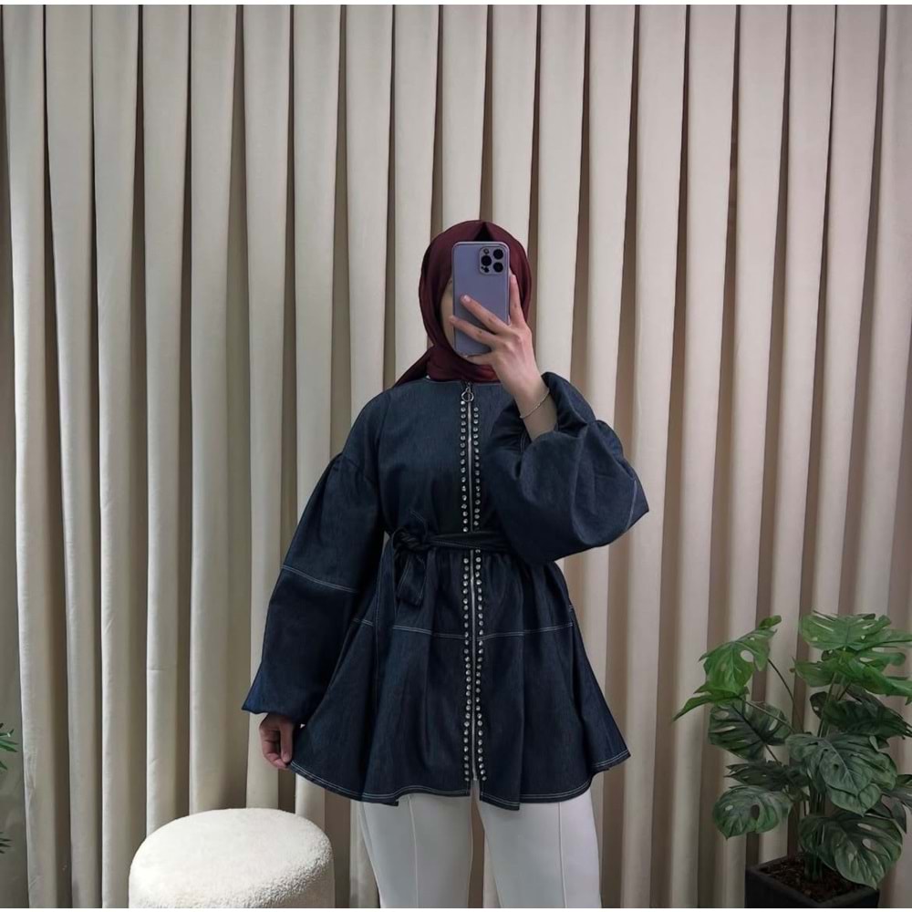 4365 TAŞLI FERMUARLI CEKET