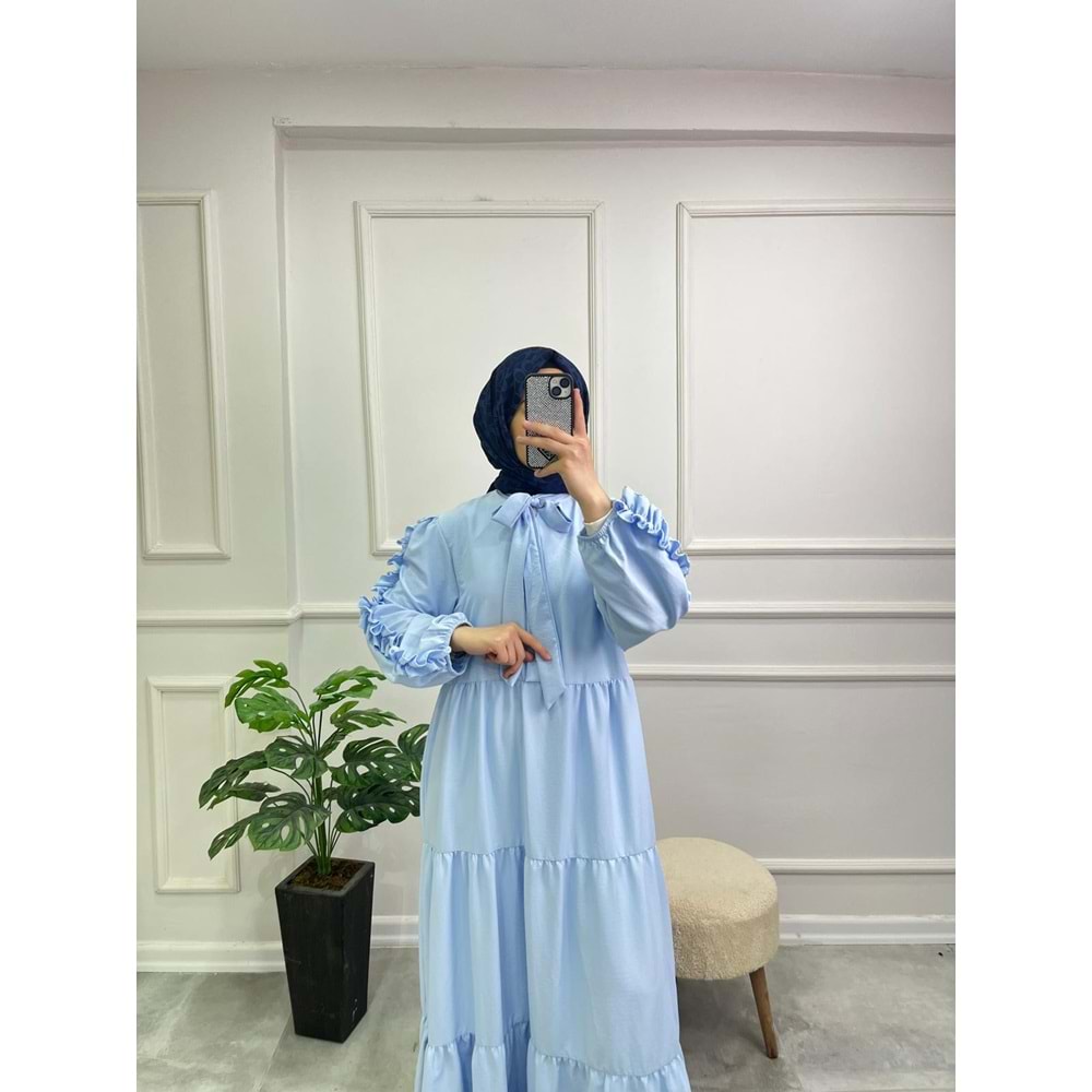 24103 KOLLARI FIRFIRLI ELBİSE