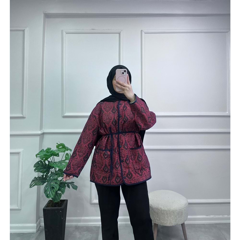 4325 ETNİK YAKASIZ CEKET