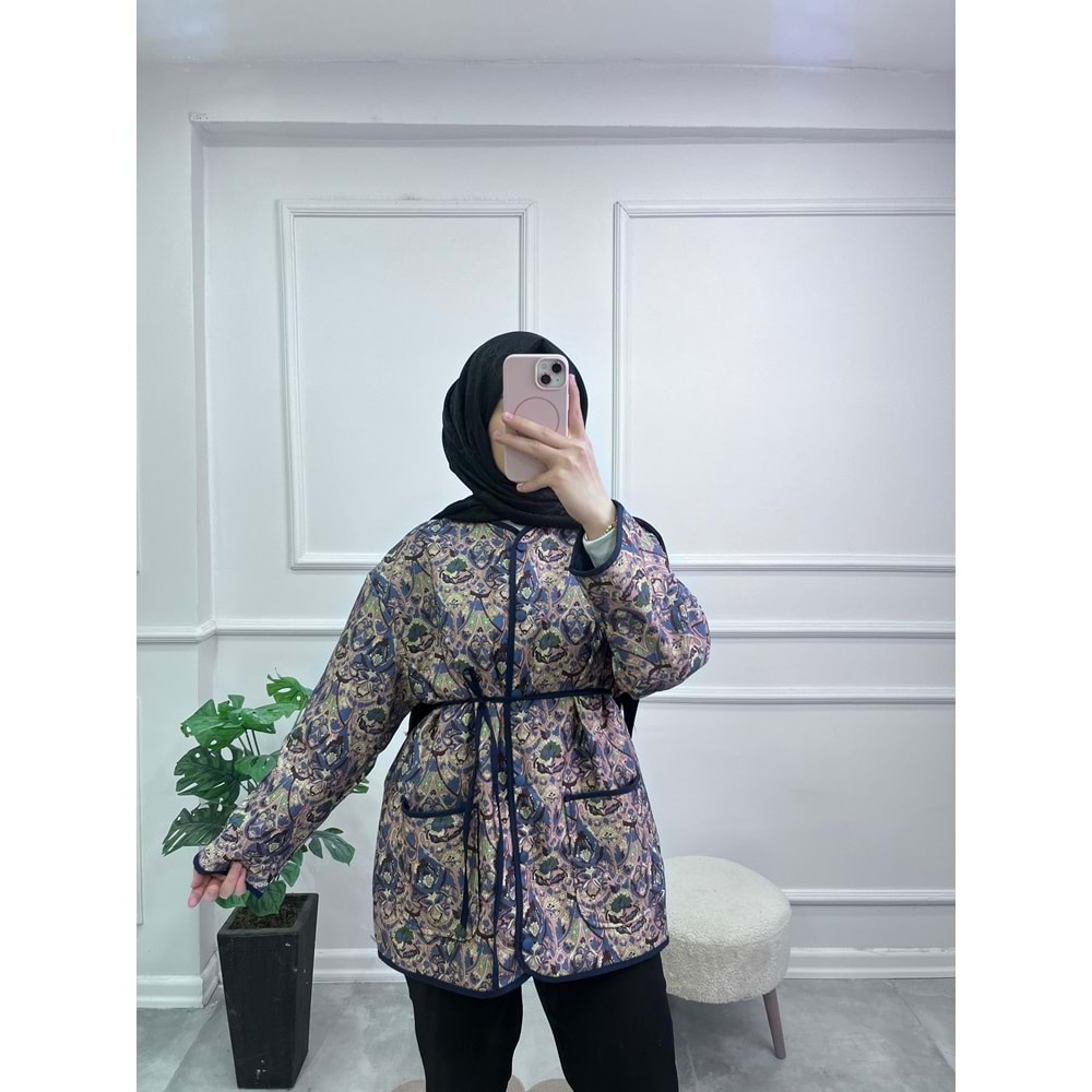 4325 ETNİK YAKASIZ CEKET