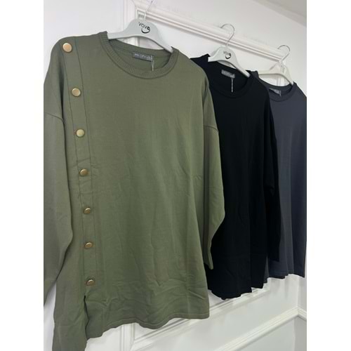 40986 MERSERİZE DÜĞMELİ KAZAK