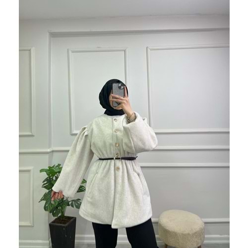 25128 DÜĞMELİ TAY TÜYÜ CEKET