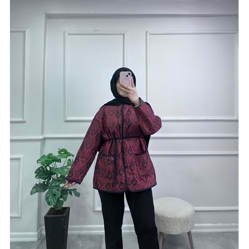 4325 ETNİK YAKASIZ CEKET