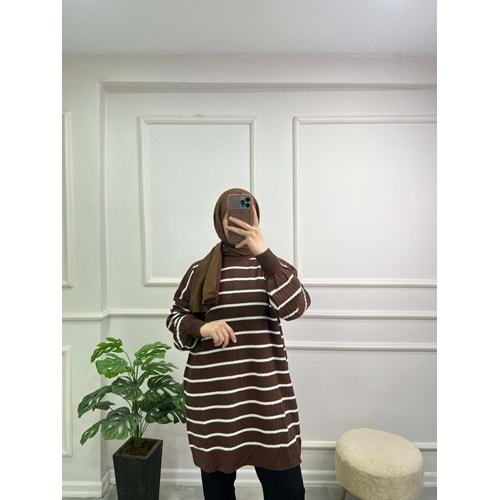 6798 BİSİKLET YAKA FİTİLLİ TRİKO TUNİK