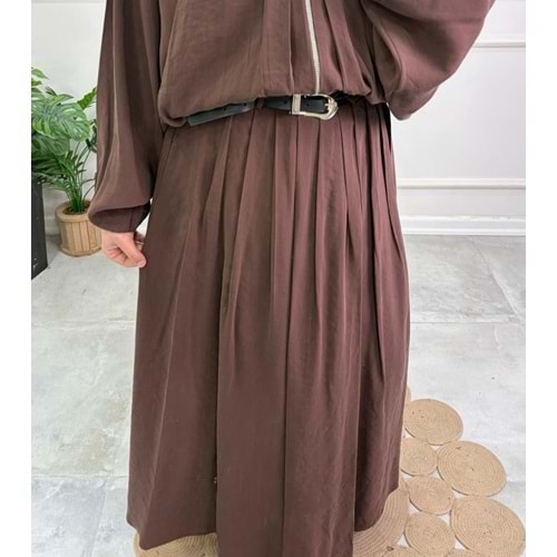 4610 PİLELİ KEMERLİ MODAL ETEK