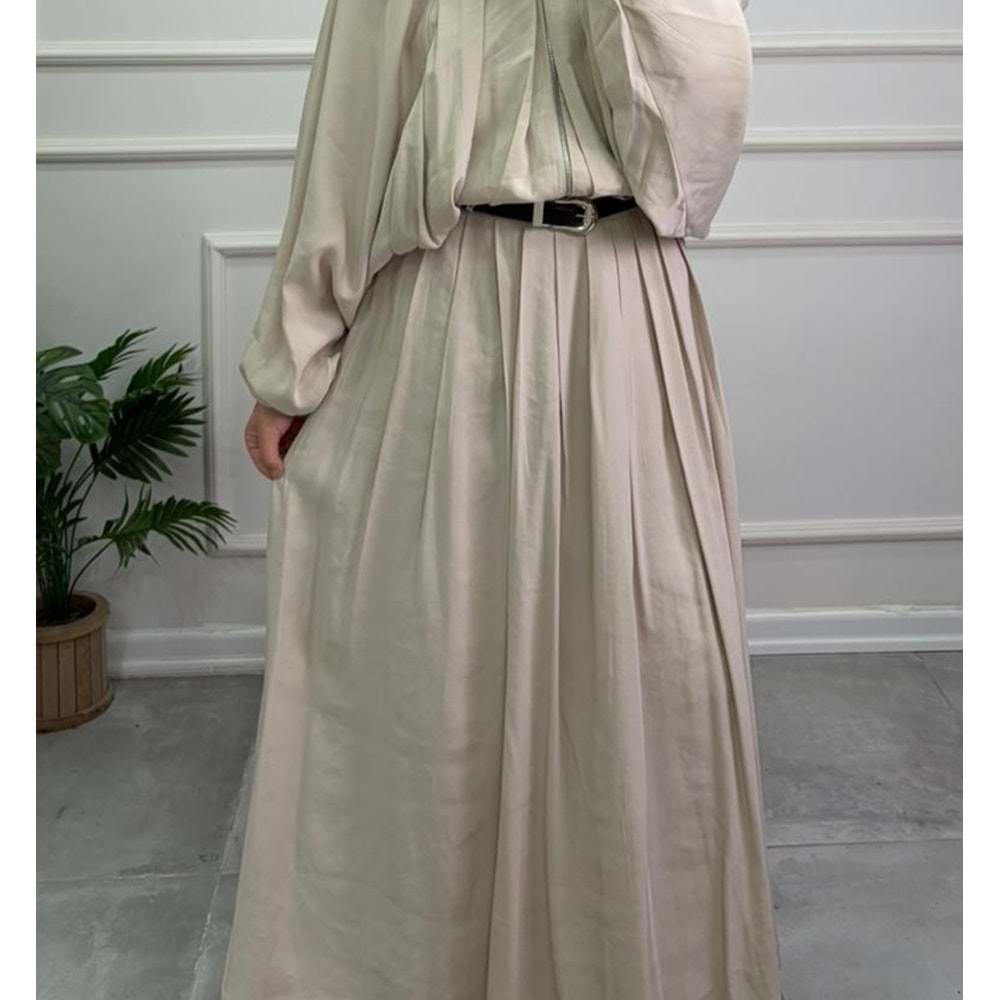 4610 PİLELİ KEMERLİ MODAL ETEK